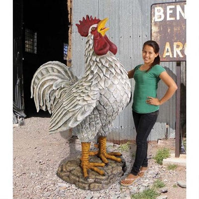 Giant Roadside Rooster Garden Statue