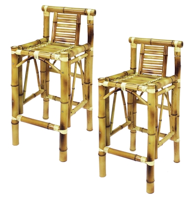 RAM Gameroom Bamboo Tiki 28" Barstool (Set of 2)